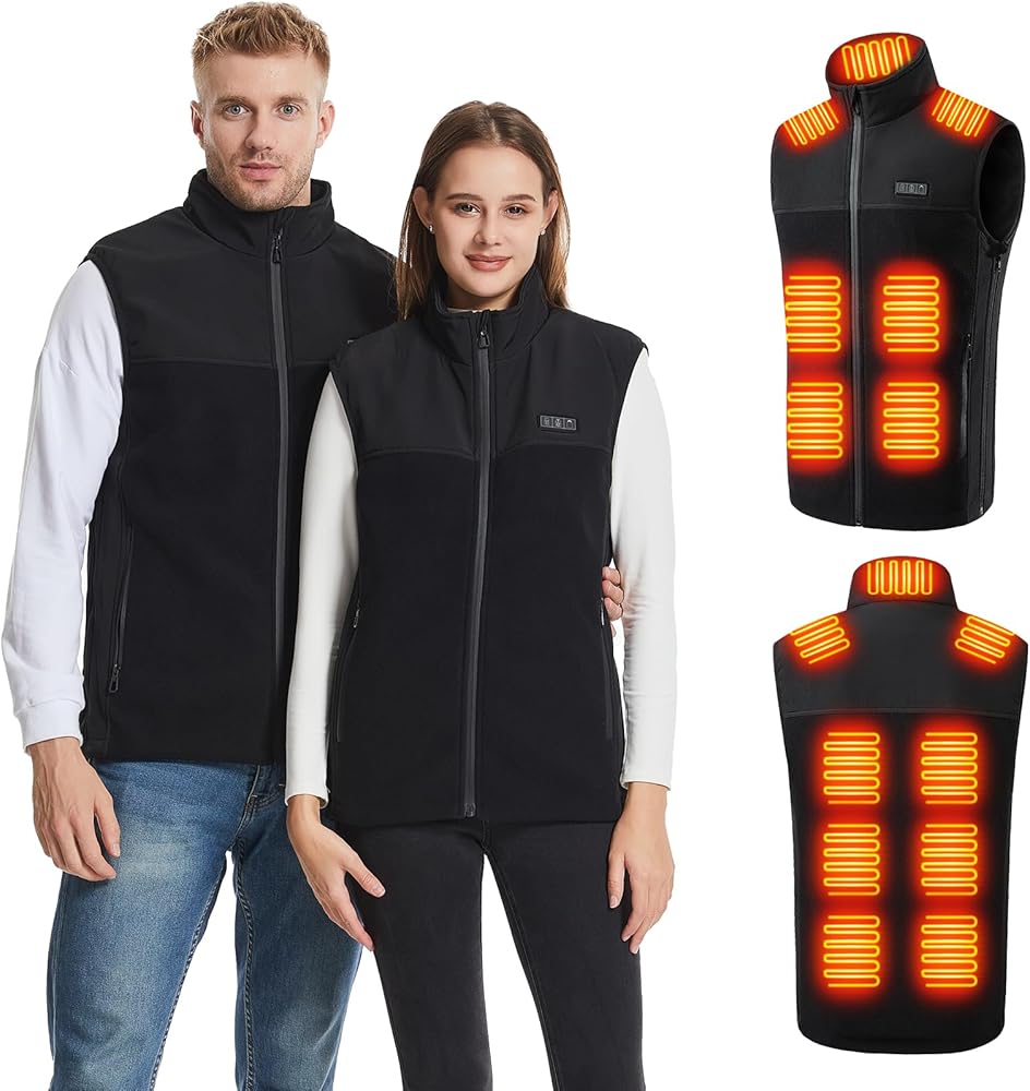 Gilet chauffant en polaire intelligent pour hommes et femmes rechargeable.                  ⭐⭐⭐⭐⭐ 4.5